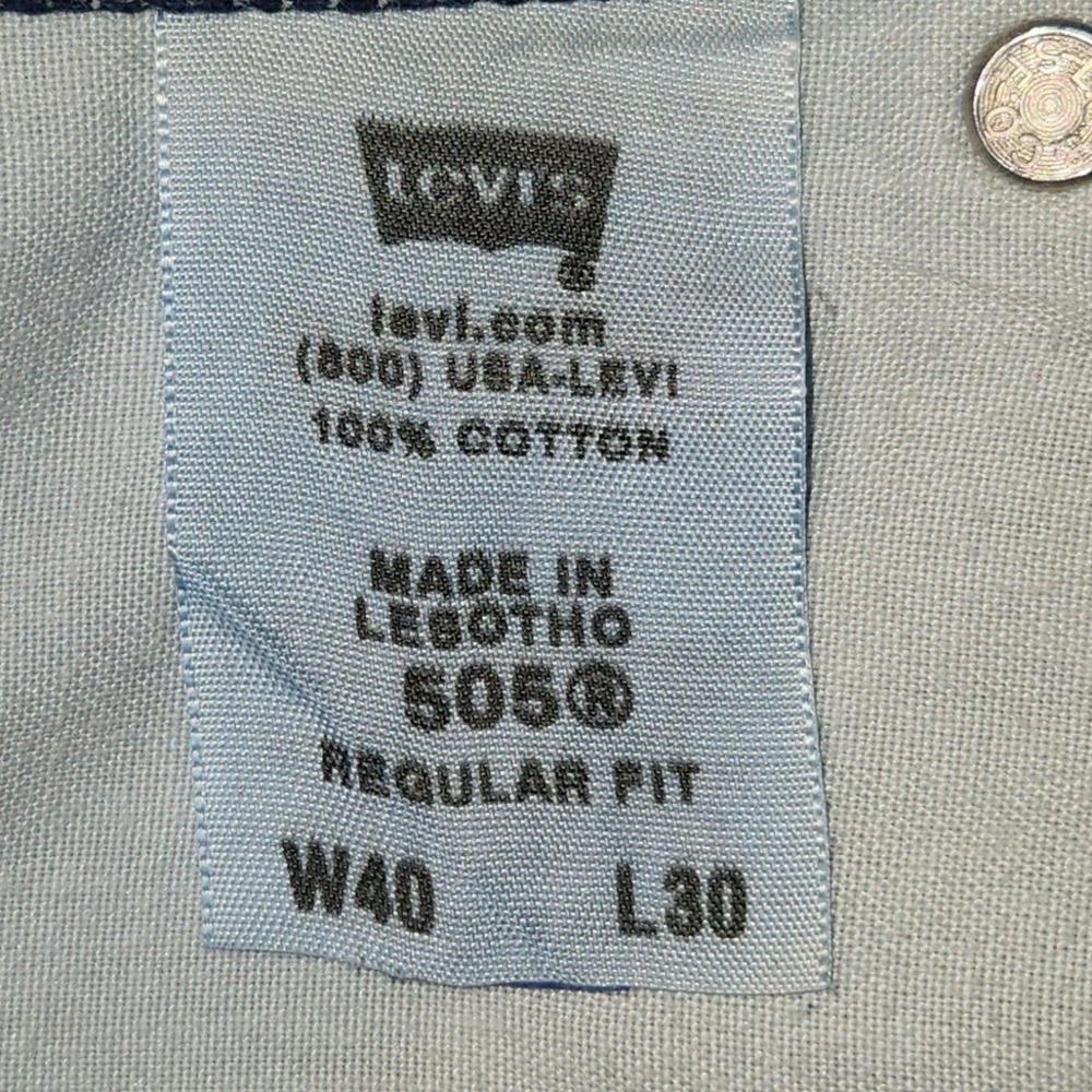 Vintage Levi's 505 Regular‎ Fit Jeans Men's W40 L30 Dark Wash Denim Pants - Picture 4 of 12